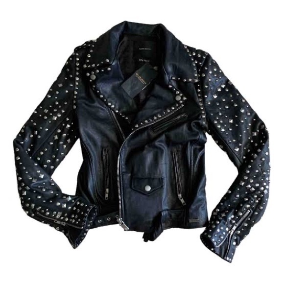 MAISON SCOTCH VINTAGE STUDDED LEATHER JACKET  . Size - M - Picture 3 of 17